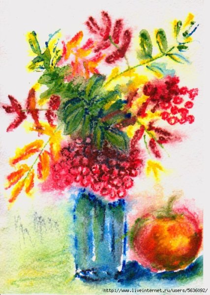 Рисование осенних цветов