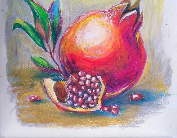 Рисунки масляной пастелью