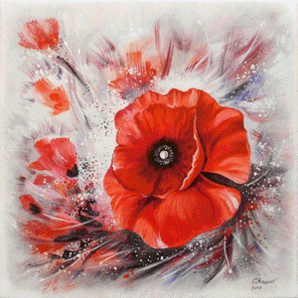 Мак акрилом