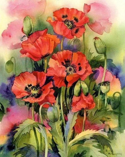 Живопись в красных тонах