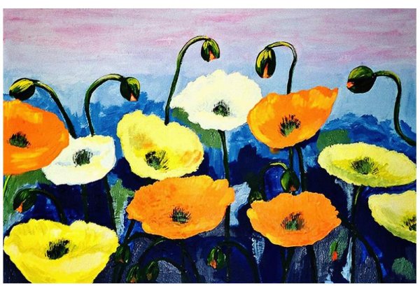 Артвентура картина по номерам "полевые маки" 50x40 см