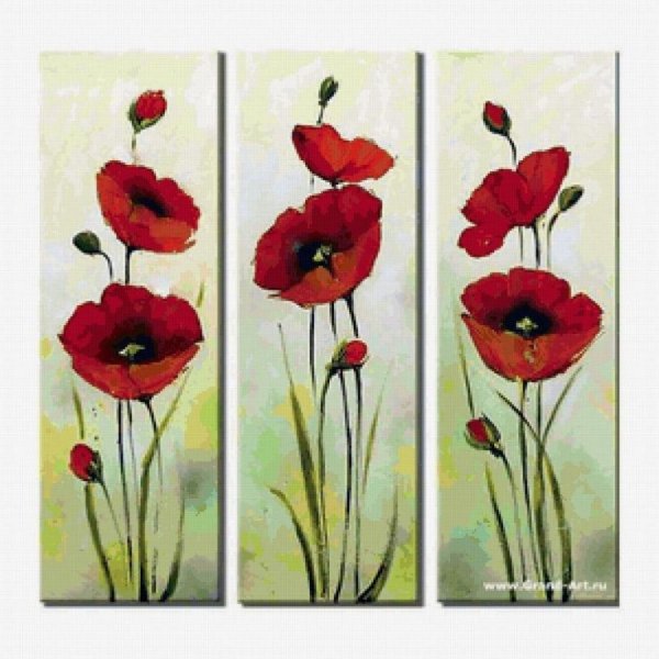 Мак акварель Базанова