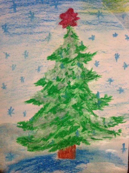 Рисование маленькой елочке холодно зимой