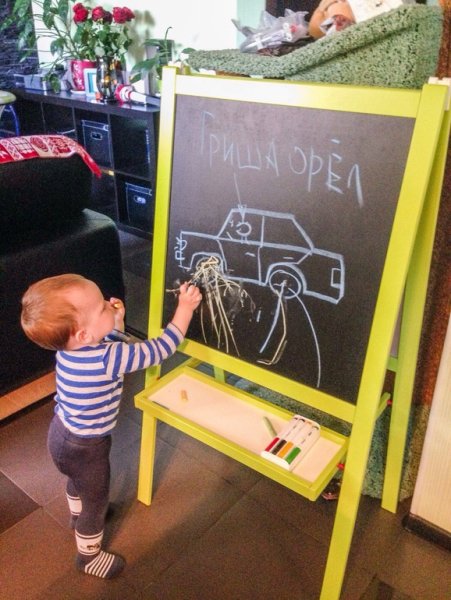 Маленькая доска для рисования мелками