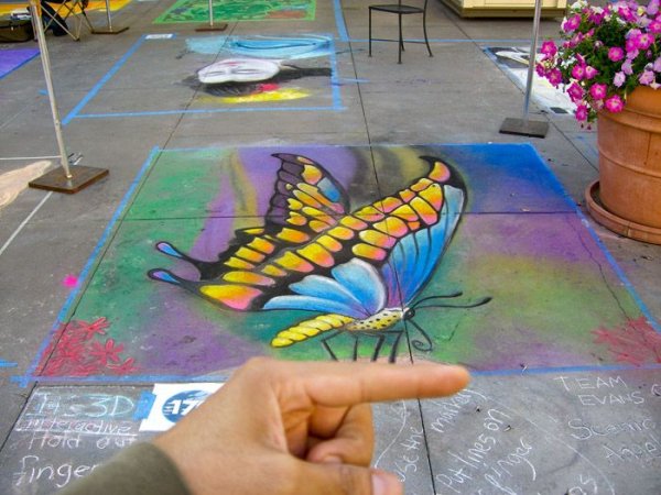 Арт рисование мелками