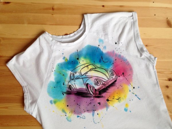 Футболки Расписанные акрилом