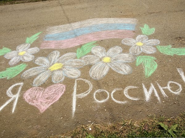 Рисунки мелками