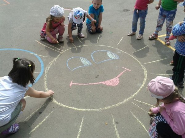 Рисование на асфальте