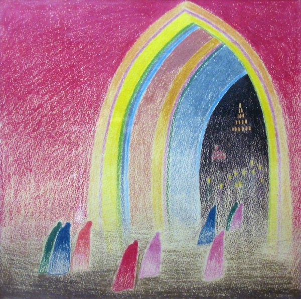 Рисунки восковыми мелками