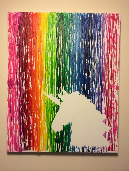 Радуга цветными карандашами