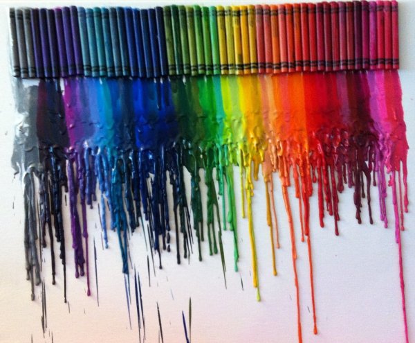 Рыба кит восковыми мелками