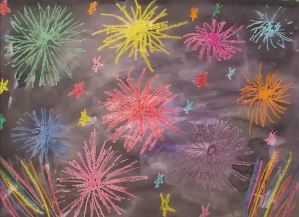 Колдина праздничный салют методом примакивания