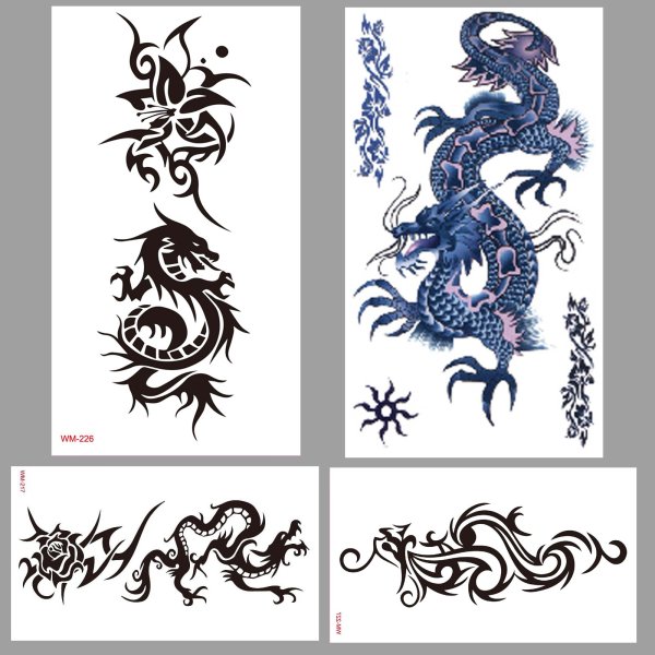 Рисунки хной на руке дракон