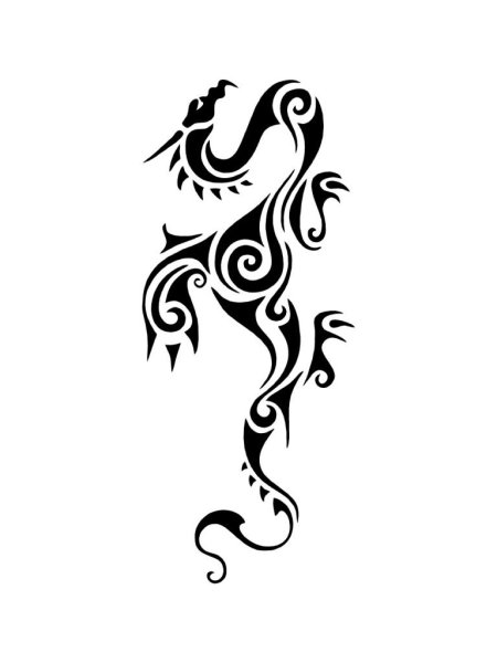 Трафарет для хны дракон