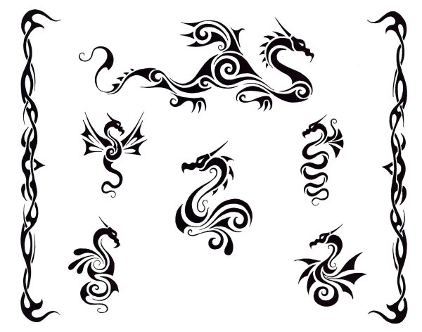 Небольшой узор тату