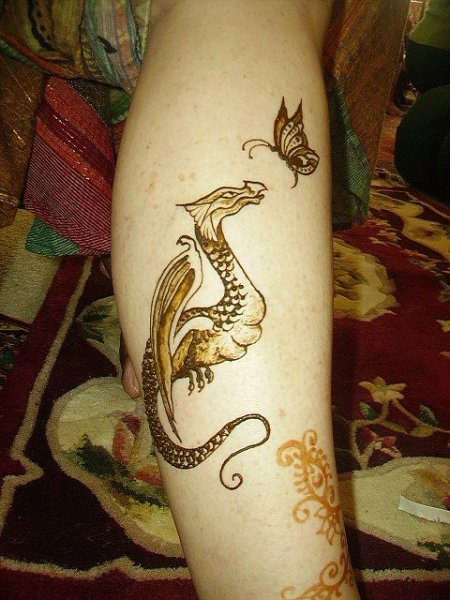 Мехенди дракон