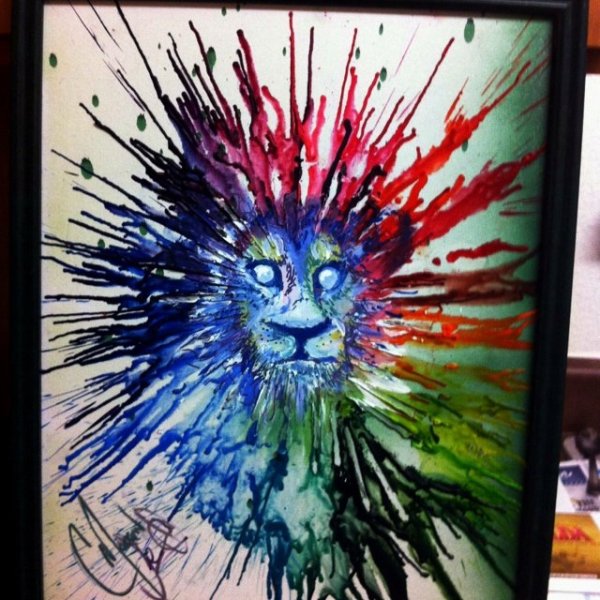 Граттаж тюльпаны