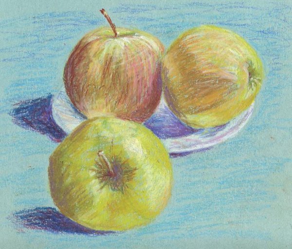 Рисунки масляной пастелью