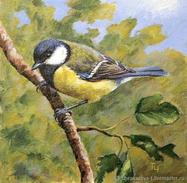 Синички живопись