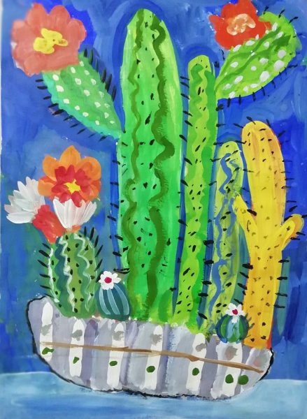 Кактус рисунок