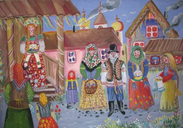 Рисование на тему "ярмарка"