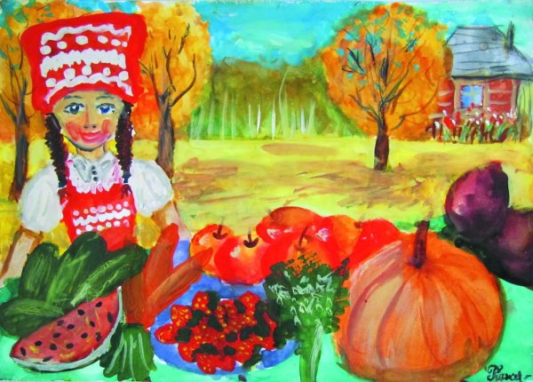 Кустодиев осенний сельский праздник