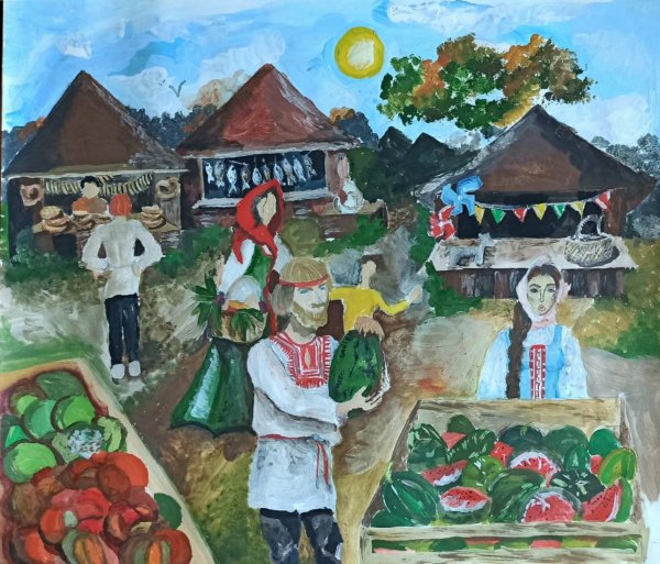 Рисование праздник урожая