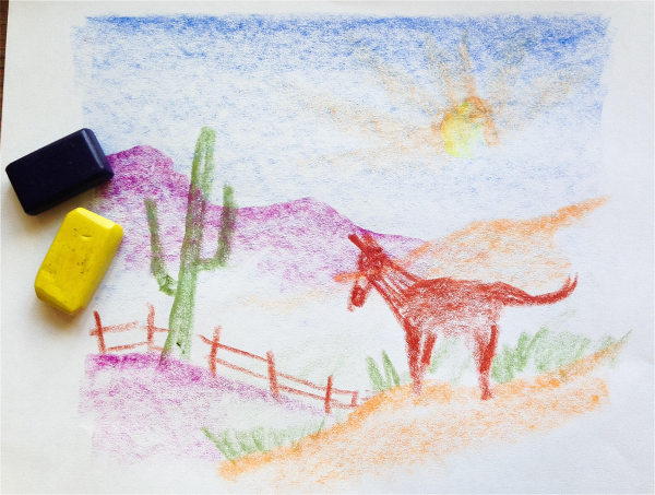 Рисование масляной пастелью