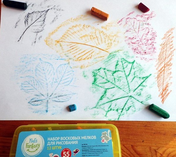 Рисунки животных восковыми мелками