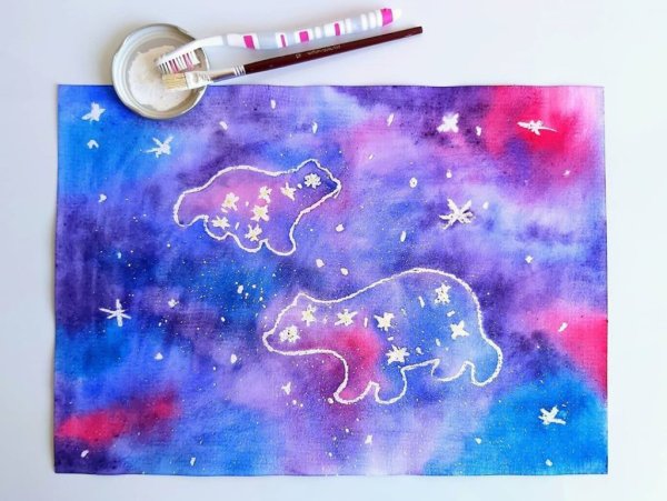 Нетрадиционное рисование звездное небо