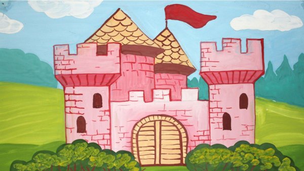 Замок гуашью