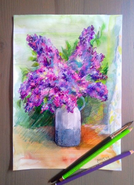 Сирень пастелью