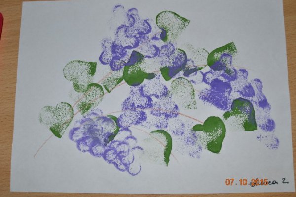 Рисование цветок фиалка нетрадиционной техникой рисования