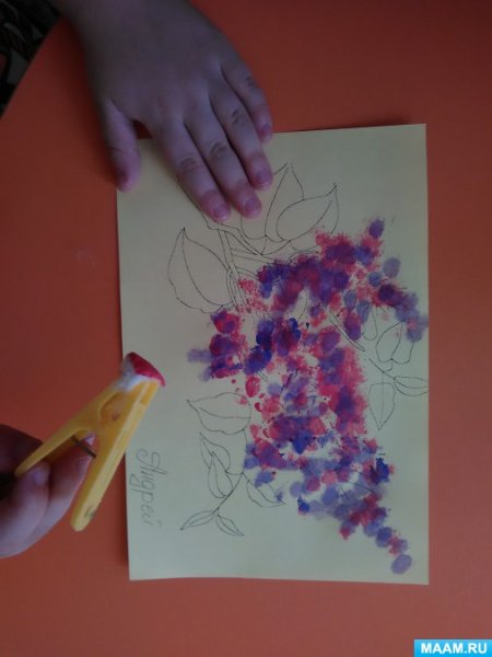 Нетрадиционные техники рисования сирень