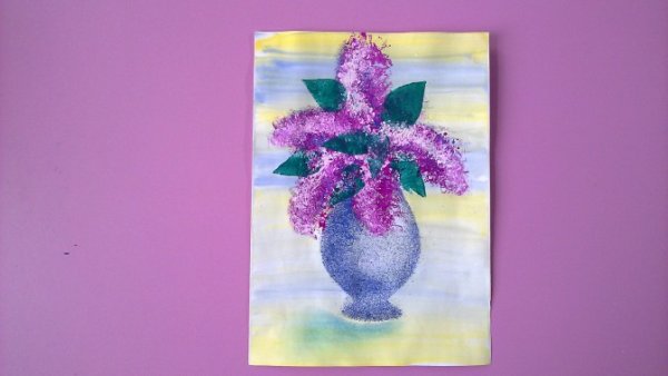 Нетрадиционные техники рисования сирень