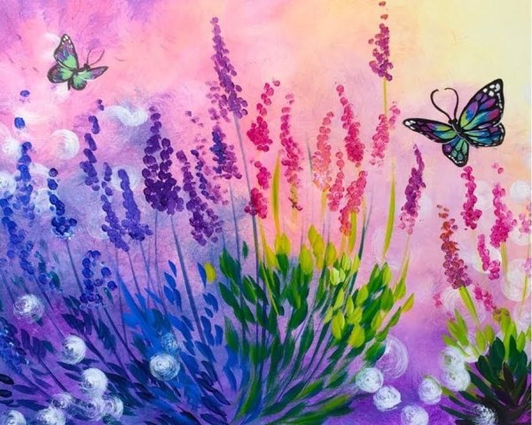 Рисование цветов красками