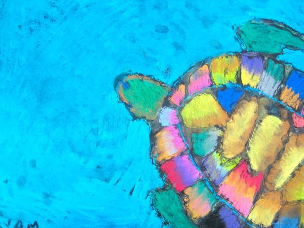 Рисование масляной пастелью для детей