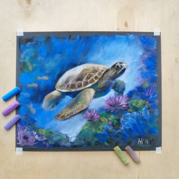 Рисунки пастелью сухой