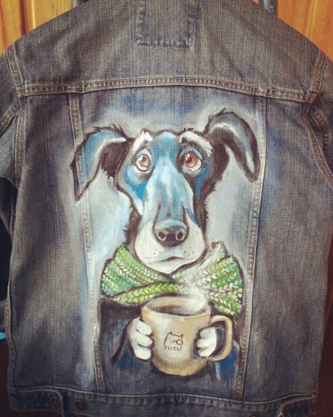 Рисунок на джинсовке