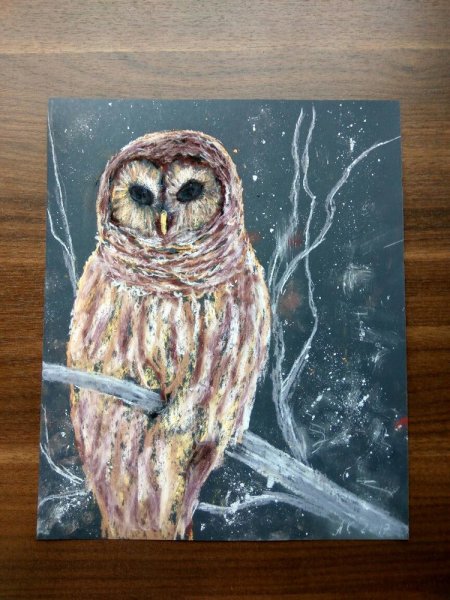 Рисование на наждачной бумаге