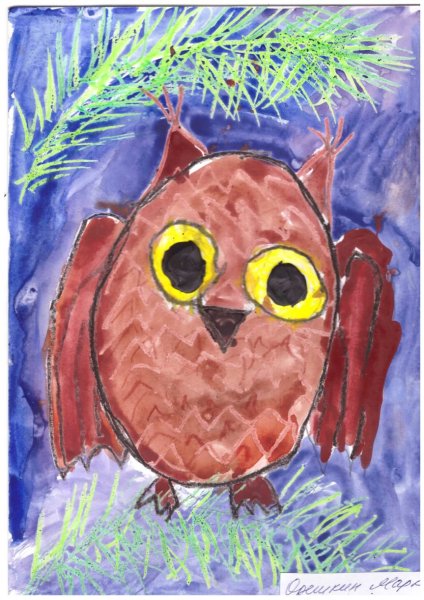 Глаз восковыми мелками