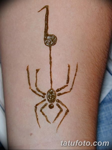 Узор хной паук