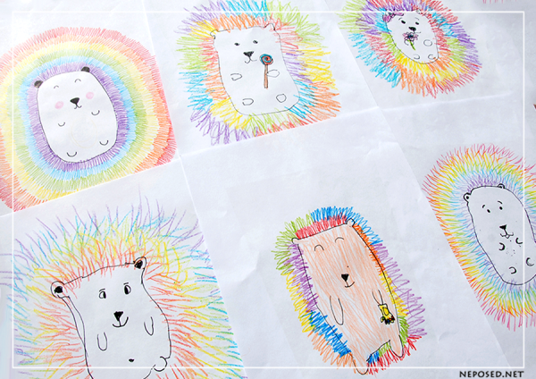 Рисуем восковыми мелками с детьми