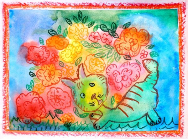 Рисование восковыми мелками для детей 5 лет