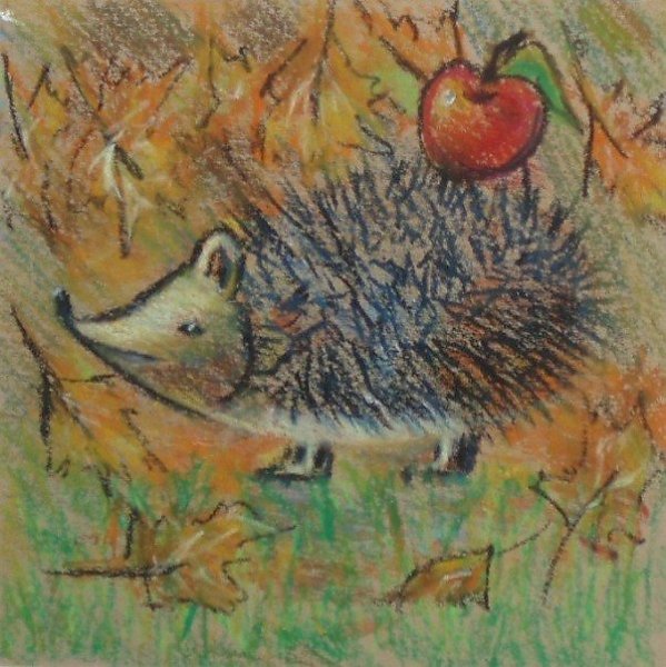 Ежик пастелью