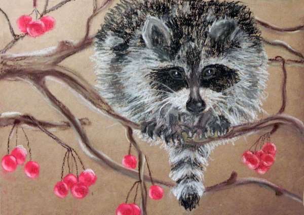 Рисование животных сухой пастелью