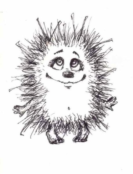 Еж карандашом