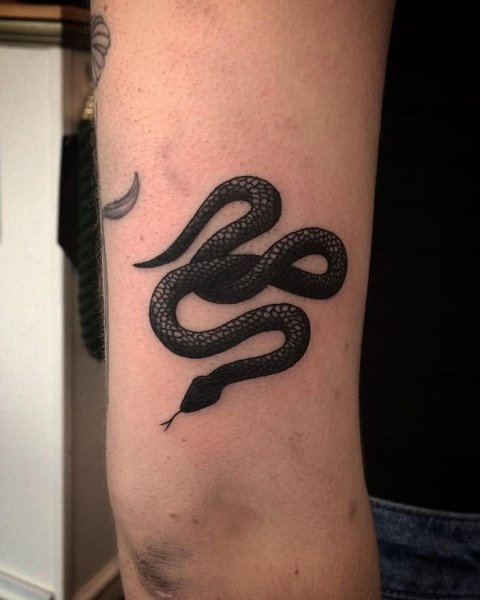 Тату хной змея