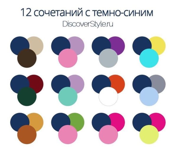 Сочетание с темно синим