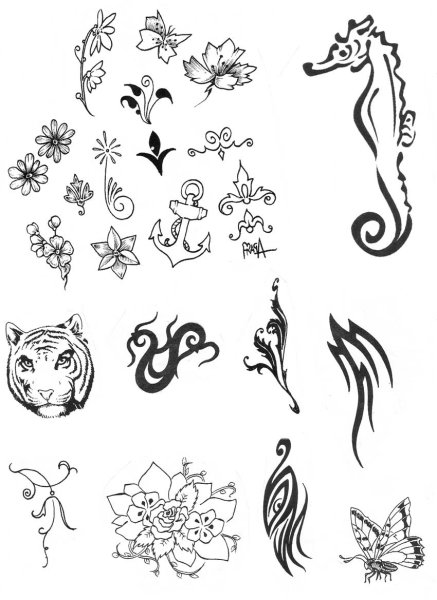 Тату хной эскизы